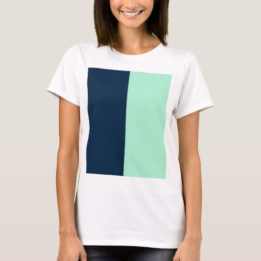 Zeemanblauw en Mint T-shirt (Voorkant)