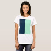 Zeemanblauw en Mint T-shirt (Voorkant volledig)