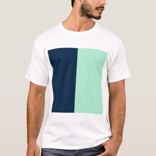 Zeemanblauw en Mint T-shirt (Voorkant)