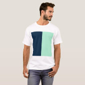 Zeemanblauw en Mint T-shirt (Voorkant volledig)