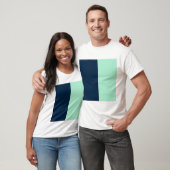 Zeemanblauw en Mint T-shirt (Unisex)