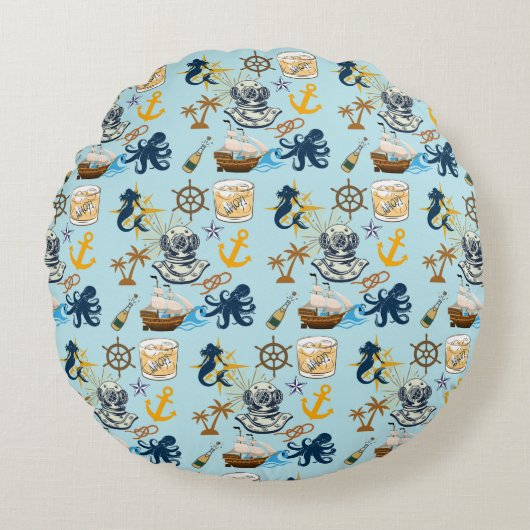 Zeemans Avond Rond Kussen (Voorkant)