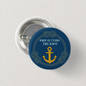 Zeemans Bruiloft Feest Ronde Button 3,2 Cm (Voorkant /achterkant)
