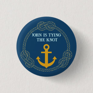 Zeemans Bruiloft Feest Ronde Button 3,2 Cm