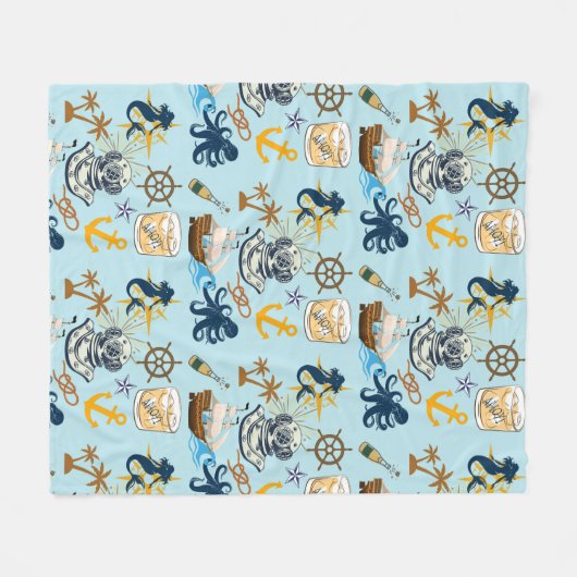 Zeemans Bruiloft Feestje Fleece Deken (Voorkant (Horizontaal))