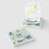 Zeemans Bruiloft Stenen Onderzetter (Zijkant)