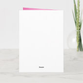 Zeemansblauw en Roze Bloemen Bedankkaart (Achterkant)