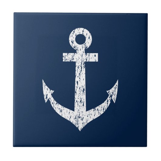 zeemansblauw en wit tegeltje (Voorkant)