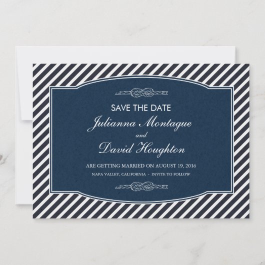 Zeemansknoop - Save the Date kaarten (Voorkant)