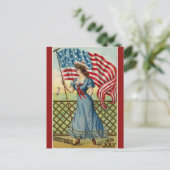 zeemansmeisje vierde juli briefkaart (Staand voorkant)