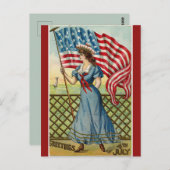  zeemansmeisje vierde juli briefkaart (Voorkant / Achterkant)