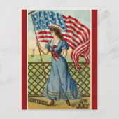  zeemansmeisje vierde juli briefkaart (Voorkant)