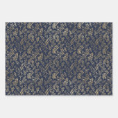 Zeemblauw en goudzeemeermaïde oceaan, naadloos inpakpapier vel (Voorkant 3)