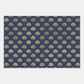 Zeemblauw en goudzeemeermaïde oceaan, naadloos inpakpapier vel (Voorkant)