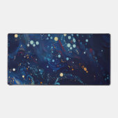 Zeemblauw middernachtzwaluw abstract sterrenstelse bureaumat (Voorkant)