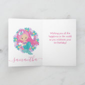 Zeemeerbloemen Birthday Kaart (Binnen)