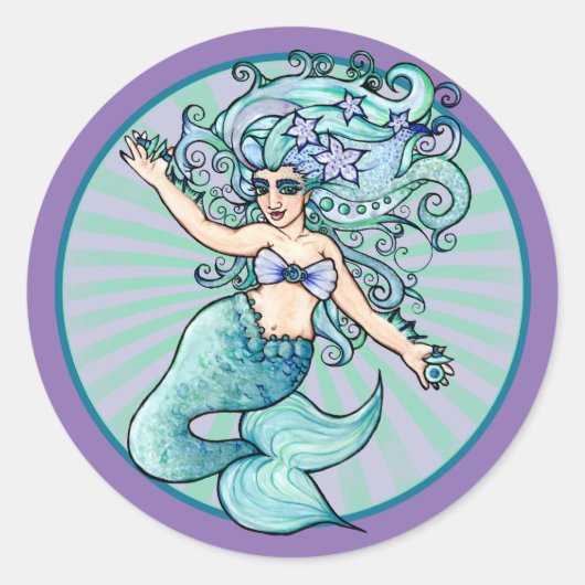 Zeemeerdbuikdanser Ronde Sticker (Voorkant)