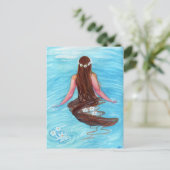 Zeemeerhaar viel in golven BRIEFKAART (Staand voorkant)