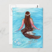 Zeemeerhaar viel in golven BRIEFKAART (Voorkant / Achterkant)