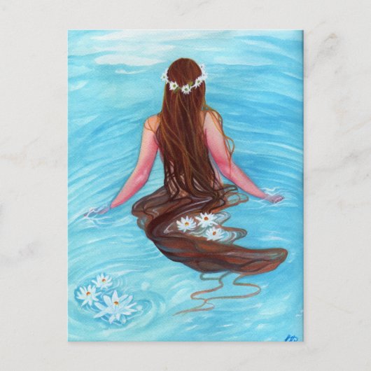 Zeemeerhaar viel in golven BRIEFKAART (Voorkant)