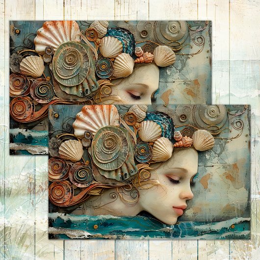 ZEEMEERJUFFROUW DECOUPAGE VELZIJDPAPIER TISSUEPAPIER