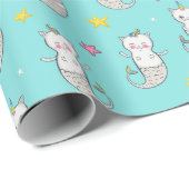 Zeemeerkatten — Verpakkingspapier Cadeaupapier (Rol Hoek)