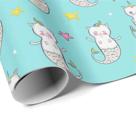 Zeemeerkatten — Verpakkingspapier Cadeaupapier (Rol Hoek)