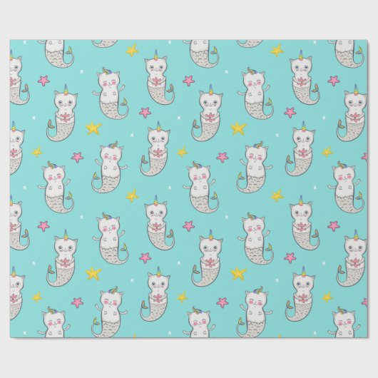 Zeemeerkatten — Verpakkingspapier Cadeaupapier (Vlak)