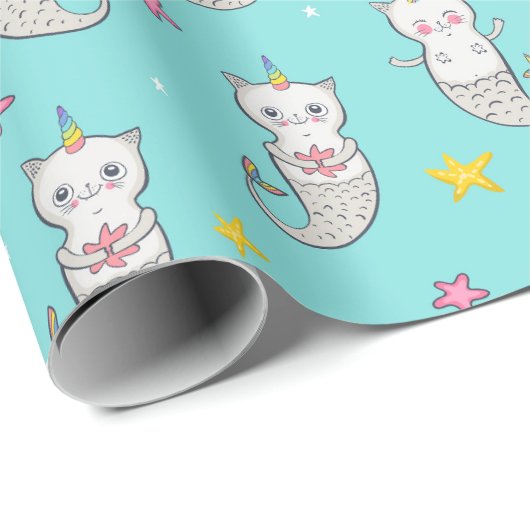 Zeemeerkatten — Verpakkingspapier Cadeaupapier (Rol Hoek)