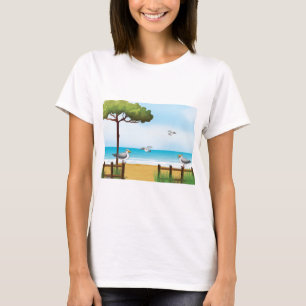 Zeemeerlingen in het strand t-shirt