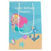  Zeemeermeisje Aangepaste kinderen Verjaardag Medium Cadeauzakje (Achterkant)