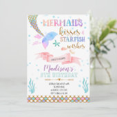 Zeemeermesjes en zoete wensen kaart (Staand voorkant)