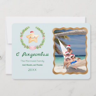 Zeemeermin С Рождест в о мPhoto Wenskaart Kaart