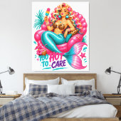 #Zeemeermin -100% Aanpasbaar Omwikkeld Canvas (Gla Afdruk (Insitu (Slaapkamer))