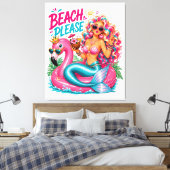 *Zeemeermin -100% Aanpasbaar Omwikkeld Canvas (Gla Afdruk (Insitu (Slaapkamer))