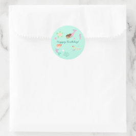 Zeemeermin 1,5" Ronde Sticker