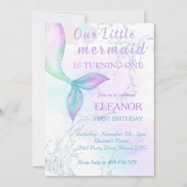 Zeemeermin 1 verjaardag onder Zee Zeemeermin Kaart