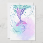 Zeemeermin 1 verjaardag onder Zee Zeemeermin Kaart (Achterkant)