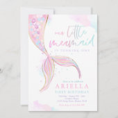 Zeemeermin 1 verjaardag onder Zee Zeemeermin Kaart (Voorkant)