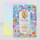 Zeemeermin 1e Feestfoto onder het zee Kaart (Voorkant / Achterkant)