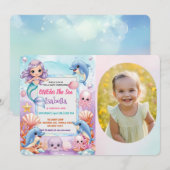 Zeemeermin 1e foto onder het zee kaart (Voorkant / Achterkant)