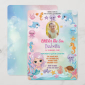 Zeemeermin 1e foto Oneder Ocean verjaardag Kaart (Voorkant / Achterkant)