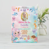 Zeemeermin 1e foto Oneder Ocean verjaardag Kaart (Staand voorkant)