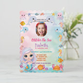 Zeemeermin 1e foto Oneder Ocean verjaardag Kaart (Staand voorkant)