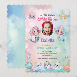 Zeemeermin 1e foto Oneder Ocean verjaardag Kaart