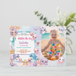 Zeemeermin 1e foto Oneder Ocean verjaardag Kaart