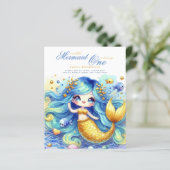 Zeemeermin 1e verjaardag of LEUFTIJD AANPASSEN Tur (Staand voorkant)