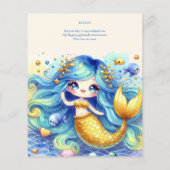 Zeemeermin 1e verjaardag of LEUFTIJD AANPASSEN Tur (Achterkant)