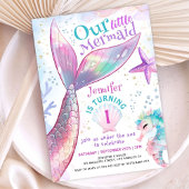 Zeemeermin 1e Verjaardag onder het Zee Kleine Zeem Kaart