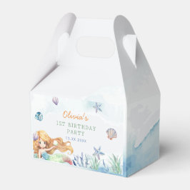 Zeemeermin 1e Verjaardag onder het Zee Party Bedankdoosjes